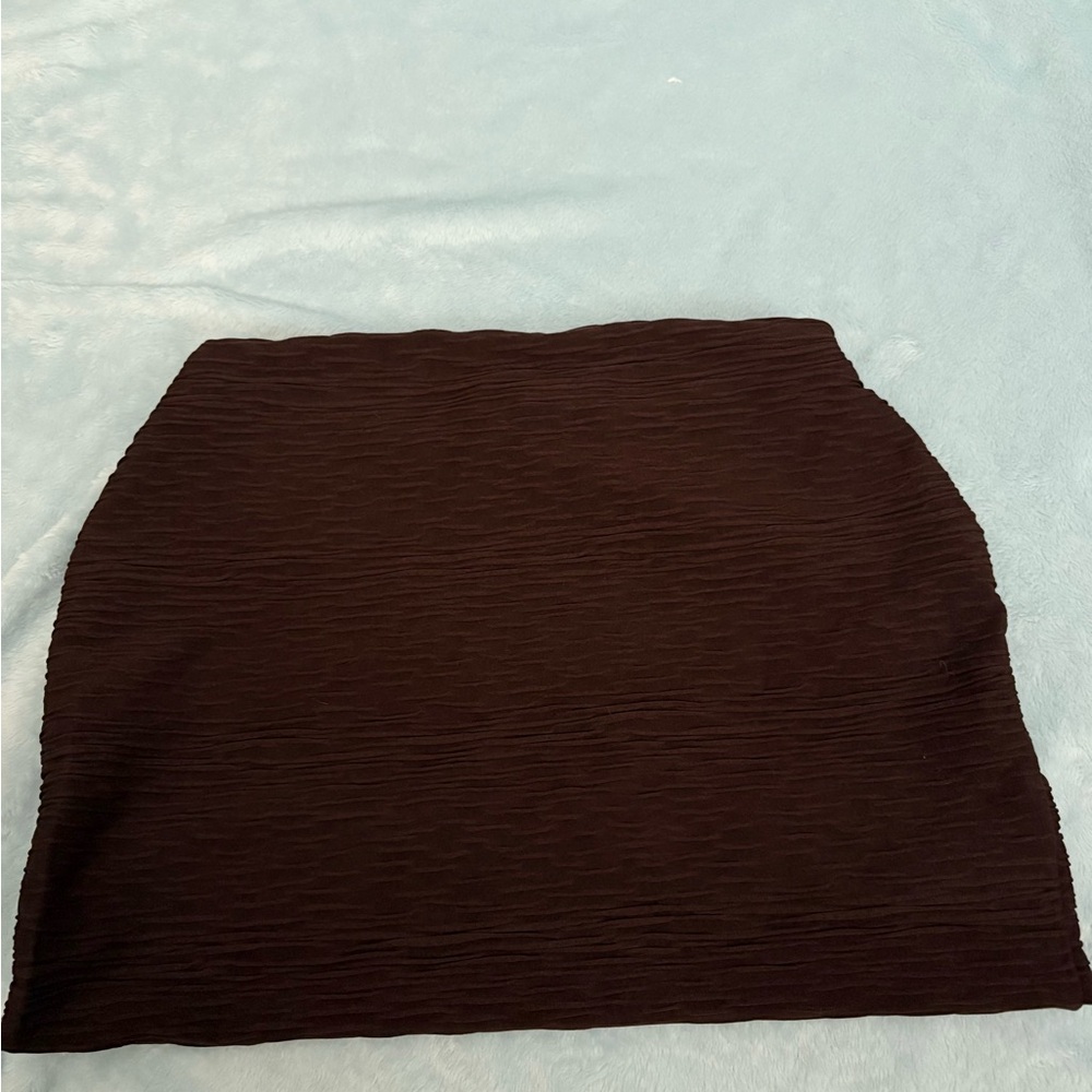 PrettyLittleThing Brown Mini Skirt